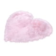 thumbnail image 2 of Faux Fur Area Rug Luxuriously Soft and Eco Friendly Heart 2' X 3' Pink, 2 of 5