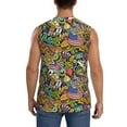 thumbnail image 4 of Lsque USA 1 Print Men's Cotton Blend Sleeveless Muscle Shirts (S-3XL)- Moisture Wicking, Odor Protection, UPF 30+,Small, 4 of 8