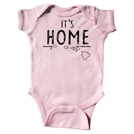 

Inktastic It s Home- Hawaii State Outline Distressed Text Gift Baby Boy or Baby Girl Bodysuit