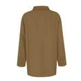 thumbnail image 5 of Breezora Stand Collar 3/4 Sleeve Button Down Shirt for Women Lightweight Breathable Tunic Top for Office Casual and Outdoor Activities S Size Khaki, 5 of 5