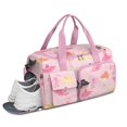 thumbnail image 2 of Women Men Gym Bag,Ballet Princess Pattern Small Duffle Bag Spend the Night Bags for Women with Shoes Compartment Washbag,Detachable Shoulder Strap,19.7x8.3x11 Inches, 2 of 5