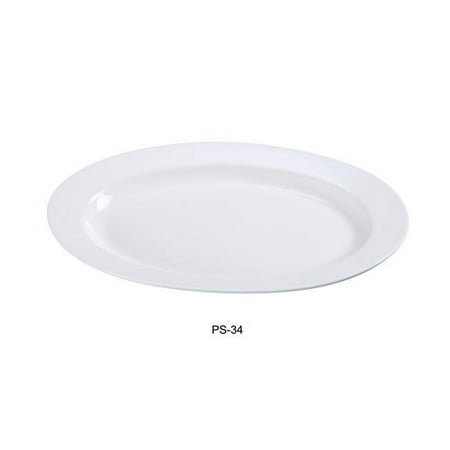 

Yanco PS-34 Porcelain Oval Platter Bone White - 9.5 x 6.375 in. - Pack of 24