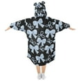 thumbnail image 2 of joogoo Wearable Blanket Hoodie for Blue Bows Oversized Sherpa Hooded 3-14 YR M, 2 of 7