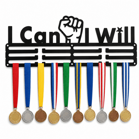 Trophy and Medal Display Shelf Medal Display Hanger for Wall with Hooks Upgraded Hangers for Medals Trophy Display Shelf with for Gymanstics Design 2