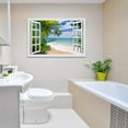 thumbnail image 5 of Beach Pictures Canvas Wall Art Fake Open Window Ocean Seagull Birds Blue Natural Scene Landscape for Living Room Decor, 5 of 6