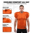 thumbnail image 2 of Exxact Sports Men’s Football Practice Jersey - Pro-Style, Lightweight & Breathable Mesh Football Jersey For Men (Orange , Adult 2XL / 3XL), 2 of 7