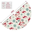 thumbnail image 3 of Sikiie Vintage Christmas Reindeer 30-48 inches {designName} Print Christmas Tree Skirt Snowman Xmas Tree Skirt with Edge Christmas Decorations for Holiday Party-36", 3 of 7