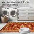thumbnail image 5 of ODIKA 6'x9' Machine Washable Non-Slip Area Rug, Festive Harvest Celebration Tree Backdrop Decorative High Traffic Rug with Pad, Orange, 740600, 5 of 8