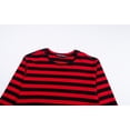thumbnail image 6 of FastRockee Long Sleeve T Shirts for Mens Crew Neck Tshirts Size L Classic Red and Black Stripe Cotton Soft, 6 of 9