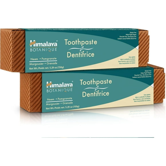 SDES-Botanique Neem and Pomegranate Toothpaste, Natural, Fluoride-Free, Saccharin-Free, SLS Free & Gluten Free, Vegan, 150 g (5.29 oz), 2 Pack