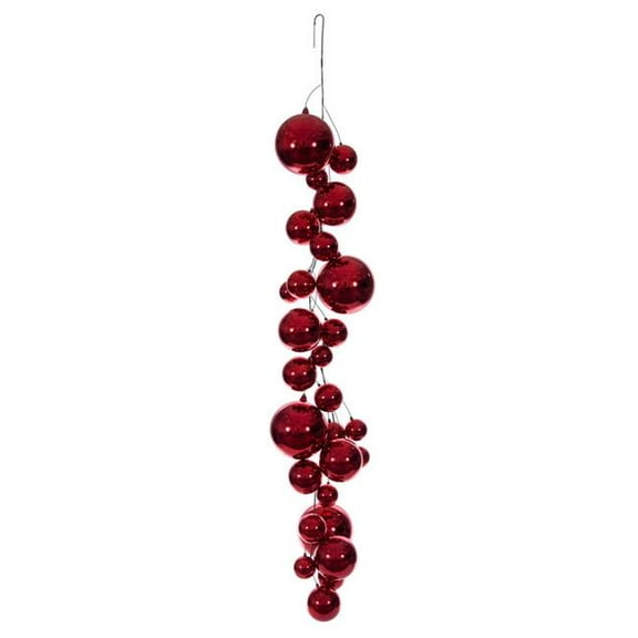 Vickerman N251703 6 ft. Red Ball Branch Garland