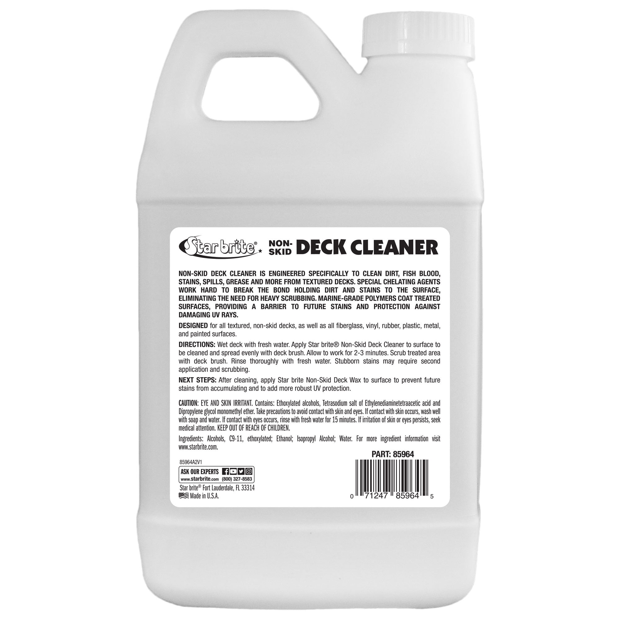 STAR BRITE Non-Skid Deck Cleaner & Protectant -Ultimate Boat Deck Wash - Protects Against Future Stains & UV - Ideal for Fiberglass, Vinyl, Plastic, Painted & Metal Surfaces (085964)