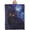 Color434, variant on Gothic Fleece Blanket Gifts, Creepy Castle and Full Moon Design, Soft Throw 40x50 inches, Ideal for Halloween Night Decor - Dark Blue and Orange