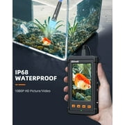 33FT Dual-Lens Borescope, Oiiwak Industrial Endoscope 1080P Video Sewer Pipe Drain Plumbing Wall Inspection Camera Snake with Light IP68 Waterproof, 32GB Card, Toolbox