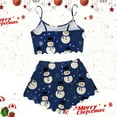 thumbnail image 4 of Cotton Lounge Sets – Soft Pajama Sets for Women, Cozy Sleepwear for Comfort and Style 24 Year Ladies Christmas Printed Snowman Pajama Shorts Set, 4 of 4