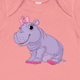 thumbnail image 4 of Inktastic Cute Purple Hippo Girls Baby Bodysuit, 4 of 5