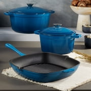 BergHOFF Neo 10pc Cast Iron Cookware Set, Blue