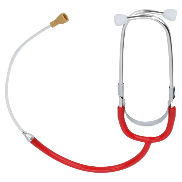 Stéthoscope Écouteur, Métal Facile à Utiliser Accessoire d'Aide Auditive Léger Binaural pour la Maison Rouge