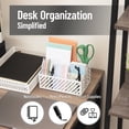 thumbnail image 3 of Mind Reader Desktop Organizer and Mail Sorter, Five Compartments, Office Supplies and Accessories, Metal, White, 3 of 8