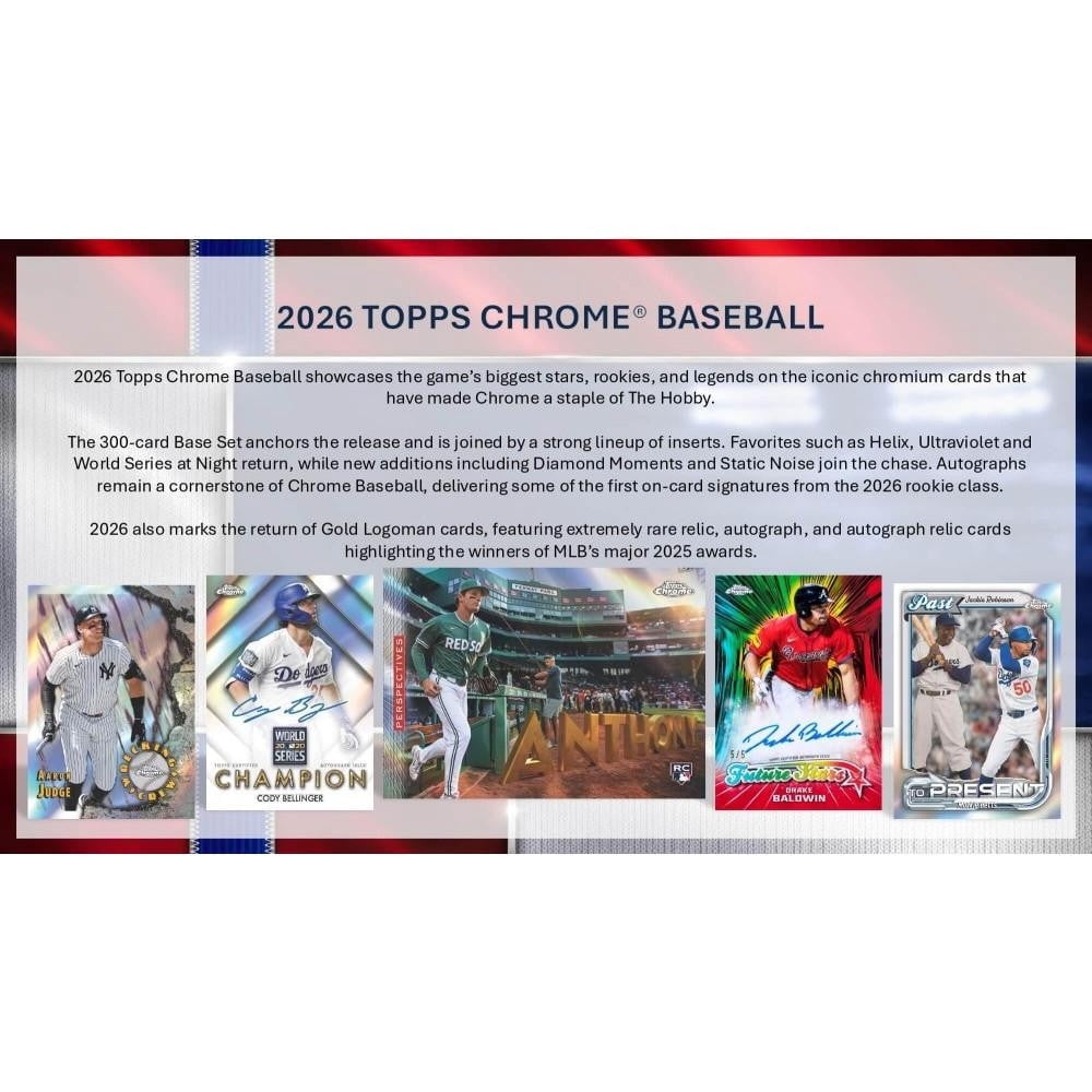 2026 Topps Chrome Baseball Hobby Box
