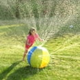 thumbnail image 4 of YAHHU Kids Inflatable Beach Sprinkler Water Spray Ball, Fun Summer Outdoor Water Sports Toy for Garden and Backyard Parties, Splash Lawn Game for Children and Toddlers (9.84 inches / 25 cm), 4 of 5
