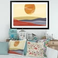 thumbnail image 3 of Designart 'Abstract Minimalistis Landscape Mountain & Moon' Modern Framed Art Print, 3 of 4