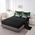 thumbnail image 3 of Catabedysis Starry Camping 7-Piece Twin Bedding,Bear Tent Print Bedding Comforter Set For Boys,Multicolor,Black Reversible, 3 of 7