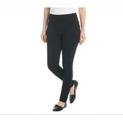 Dalia Women's Pull-On Ponte Pant 4-Way Stretch Fabric (Black, X-Large)