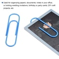 thumbnail image 5 of Uxcell Paper Clips 3.9 Inch Vinyl Coated for Office Home Blue Count 20, 5 of 6