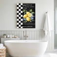thumbnail image 5 of Canvas Wall Art Summer Lemon Canvas Art Print Farm Fruit Floral Leaf Black White Plaid Retro Pictures Wall Decor for Living Room Bedroom Artwork Decorations Stretched Framed Ready to Hang 11"x14", 5 of 9