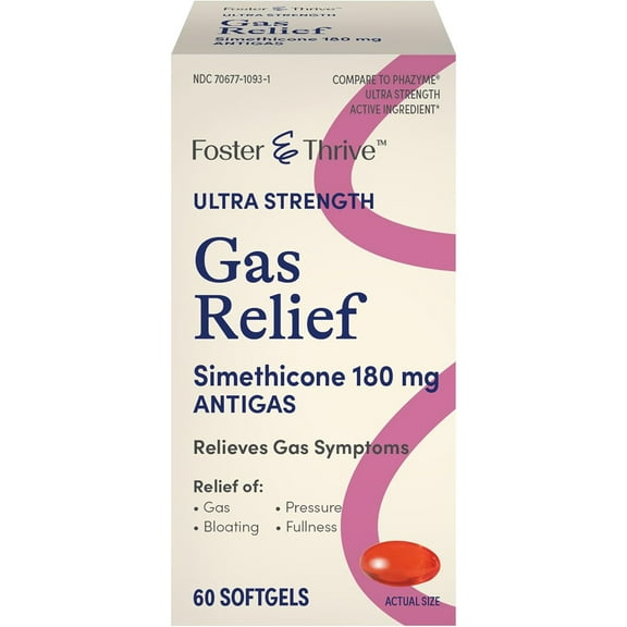 Foster & Thrive Ultra Strength Gas Relief - 60 ct