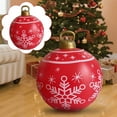 thumbnail image 5 of Honeeladyy 1 PC Inflatable Christmas Ball PVC Christmas Ornaments Ball Outdoor Indoor Decorations Xmas Blow up Ball for Yard Lawn Holiday, 5 of 7
