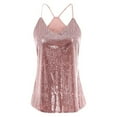 thumbnail image 6 of QHFBli Women's Sequin Tops Sleeveless Sparkle Sequin Tank Top Shimmer Vest Glitter Camisole, 6 of 6