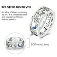 thumbnail image 5 of MULA Original Eruopean 925 Sterling Silver Finger Ring Color Stars Moon Sun Blue AAA CZ For Women Birthday Gift Jewelry 2 Colors, 5 of 6