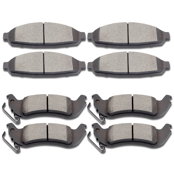 ECCPP 8PCS Ceramic Brake Pads Fits 2003-2011 for Mercury Grand Marquis 4.6L 2003-2011 for Ford Crown Victoria 4.6L Front Rear Left and Right