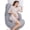 Dark Gray, variant on Cooling Pregnancy Pillow,Original F Shaped Maternity Pillow for Pregnant Women with Adjustable Wedge Pillow, Full Body Support Pregnancy Pillows for Side Sleeping with Velvet Cover, Light Grey