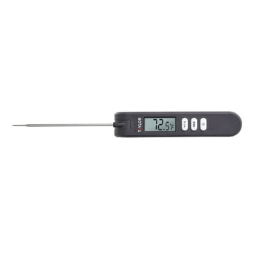 Taylor Digital Fold Thermocouple Thermometer Stainless Steel Probe Black