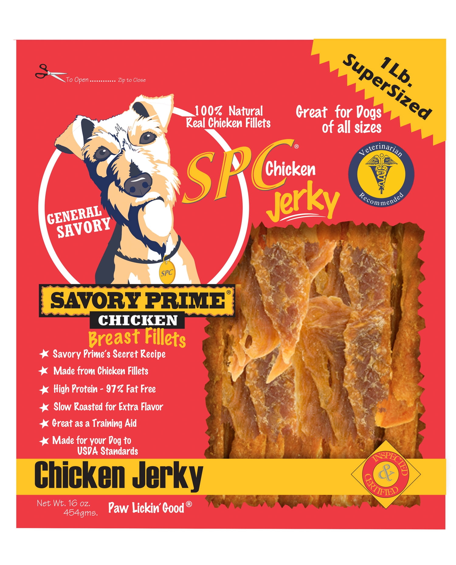 Savory Prime Natural Chicken Jerky 16 oz
