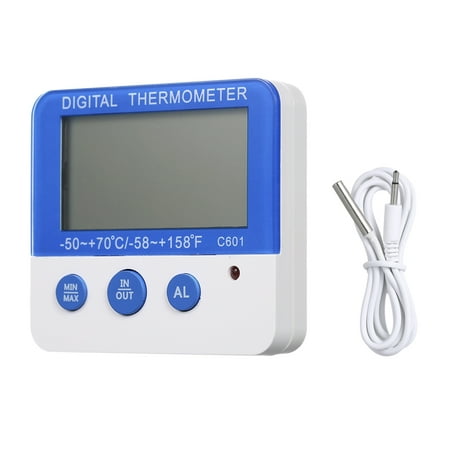 LCD Digital Display Thermometer with LED Light High/Low Temperature Alarm Temperature Meter Tester ℃/℉