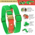 thumbnail image 3 of Qianruida Nylon Dog Collar and Leash Set Durable - Adjustable with a Solid Fastening, Comfortable and Durable, Ideal for Walking, Training and Outdoor Safety, Fluorescent Green, XL, 3 of 6