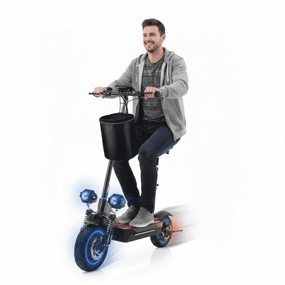 SMATEIGHT Dual Motor Electric Scooter Adults with Seat,40Mph Max Speed& 43Miles Range Folding Electric Scooter