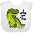 thumbnail image 3 of Inktastic I Love My Dad with Baby and Daddy Tyranasaurus Rex Boys or Girls Baby Bib, 3 of 4