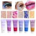 thumbnail image 1 of Fiudx Liquidación De Ofertas Flash Lentejuelas Gel Cara Cuerpo Labios Lentejuelas Sombra De Ojos Colorido Polarizado Escenario Maquillaje 50G, 1 of 3