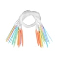 thumbnail image 1 of Multicolor Plastic Circular Tube Knitting Needles Kit Sweater Needle Set 12 PCS (80CM), 1 of 9