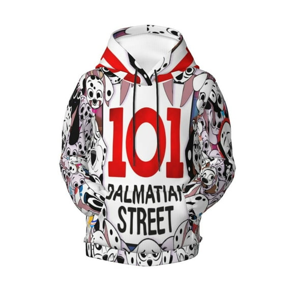 Kids Dalmatians Hoodie 3D Printed Fashion Novelty Pullover Sweatshirt with Pockets Teen Boys Girls