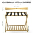 thumbnail image 3 of  Luggage Rack Foldable Thickened Wood Suitcase Stand With Storage Shelf For Hotel Bedroom Guest Room, 3 of 9