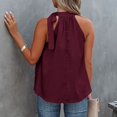 thumbnail image 4 of Summer Tops for Women European And Women's Summer New Neck Bow Leopard Print Sleeveless Vest Tops for Leggings Women Baseball Long Sleeve Shirt Fashion Thermal Leggings plus Size Thermals Red L, 4 of 6