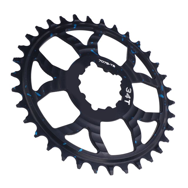 Plateau de Chaîne de Vélo en Alliage d'Aluminium, Design à Dents Positives Négatives, Haute Rigidité, Norme GXP, Alliage d'Aluminium 7075, Structure Creuse, pour Route, Sentier