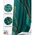 thumbnail image 6 of Teal Marble Black Out Curtains 54 Inch Long, Short Curtains for Small Window, Modern Gradient Abstract Gold Fluid Art Room Darkening Farmhouse Window Curtains for Kitchen Bedroom 42"x54" 2 Panels, 6 of 8