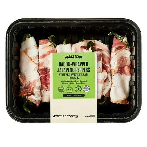 Marketside Bacon-Wrapped Jalapeno Peppers Stuffed with Cream Cheese, 1 Pack